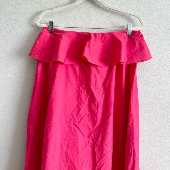 NWT By Anthropologie Strapless Flounce A-Line Midi Dress Size Small - Picture 5 of 11